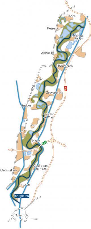 Situeringskaart Maasvallei - Borgharen